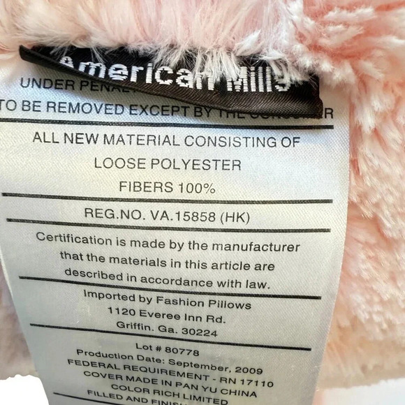 Huge American Mills HUGE Pink Pig  Pillow Plush 51 inch Round 51 in Round Clean - Picture 2 of 5